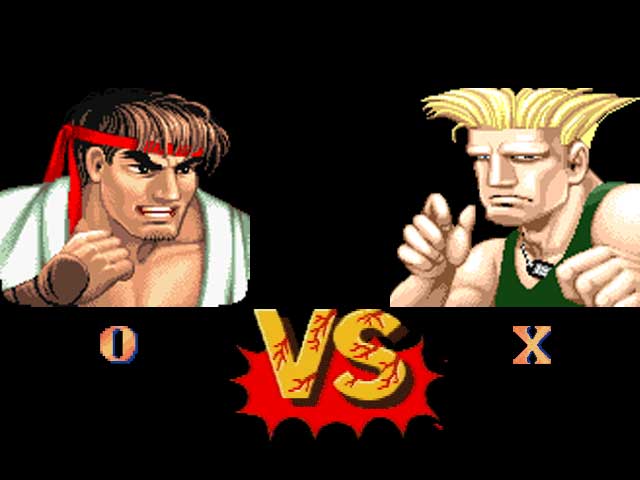 Street Fighter 2 - The Tic Tac Toe Warrior VS screen